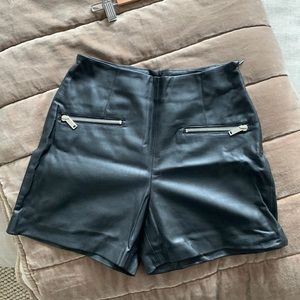 Zara faux leather hot shorts
